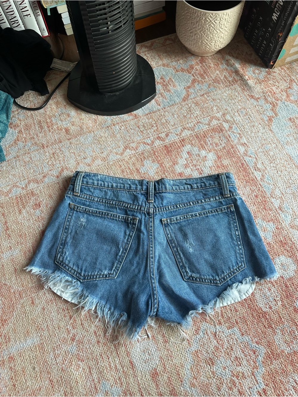 Ramy Brook Christy Ripped Denim Boyfriend Shorts in Medium Wash size 25 designer - Picture 6 of 9
